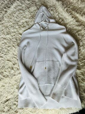 Michael Kors Cream Knit Hooded Pullover